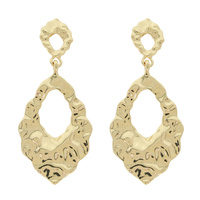 HAMMERED FINISH HOOP EARRINGS